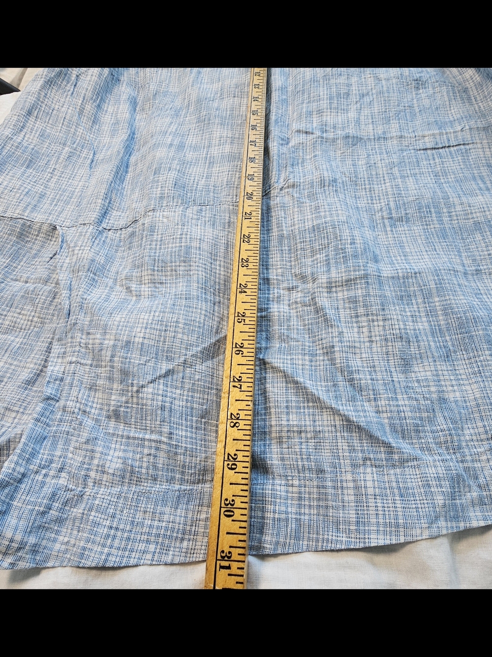 Light Blue Sleeveless Linen Blend Tunic Top - Picture 4 of 7